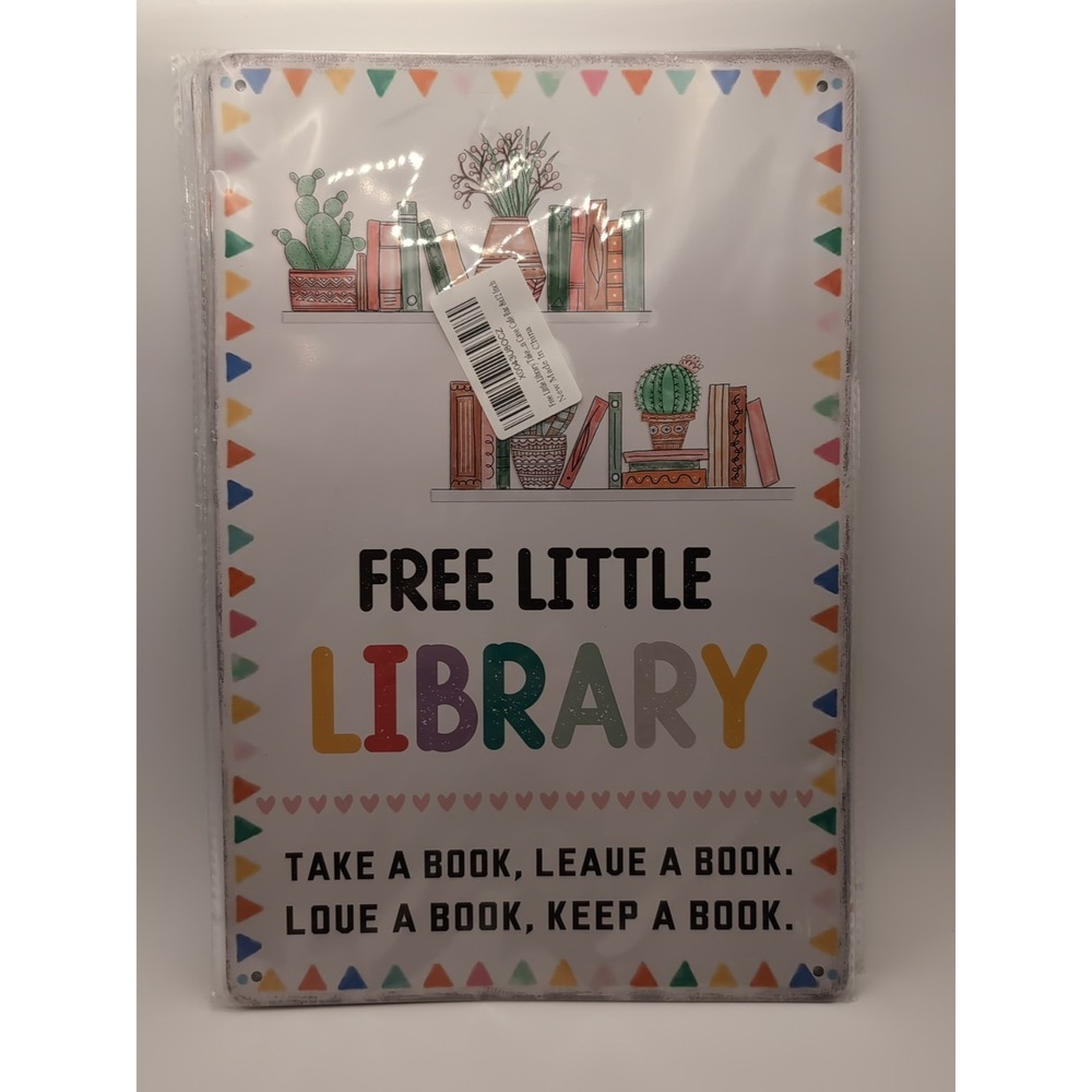 Free Little Library -Steel Decor Sign‎ 12x8